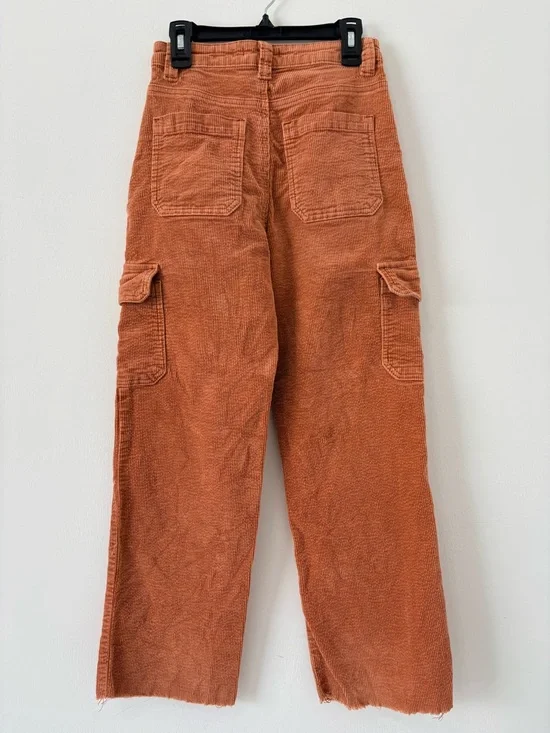 KanCan Retail $90 90s Cropped Wide Leg Corduroy Cargo Pants Sz 24 Sherry - Picture 8 of 14
